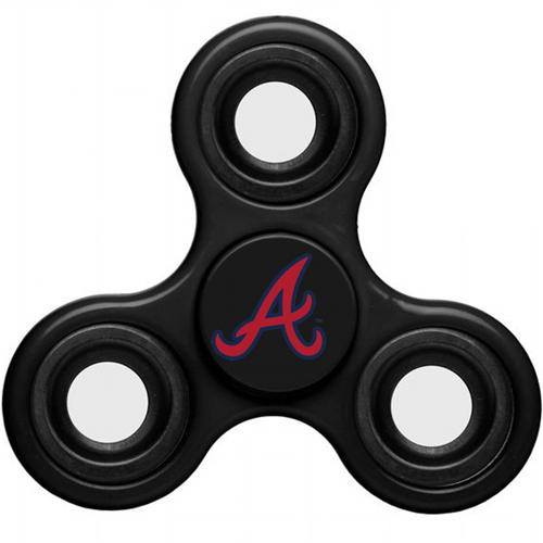 MLB Atlanta Braves 3 Way Fidget Spinner C55 - Black - Click Image to Close